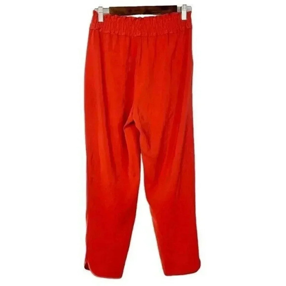 Zara TRF Rust Orange High Rise Elastic Waist Paperbag Pants XS - Picture 3 of 5